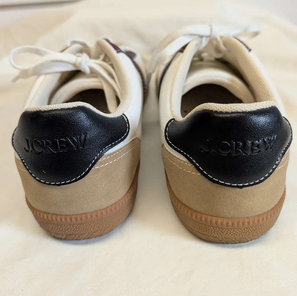 J. CREW Women’s Field Sneakers Honey Burgundy Size 9 NWOB